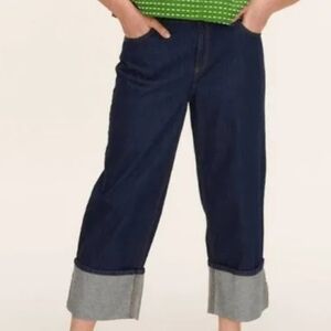 Kate Spade Dark Blue Cuffed Jeans